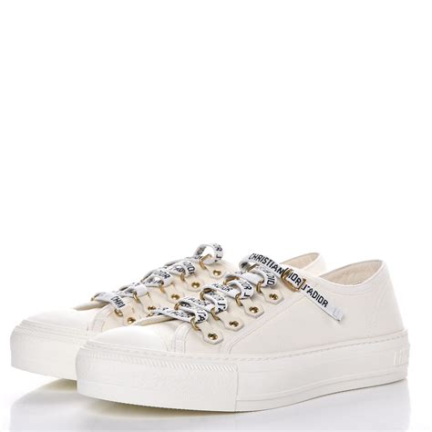 dior sneaker wit|christian Dior white canvas sneakers.